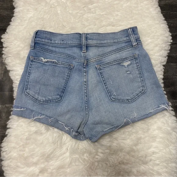 GAP WOMENS HIGH RISE 4" DENIM SHORTS Y2K BASIC NORMCORE CASUAL SUMMER - Picture 3 of 5